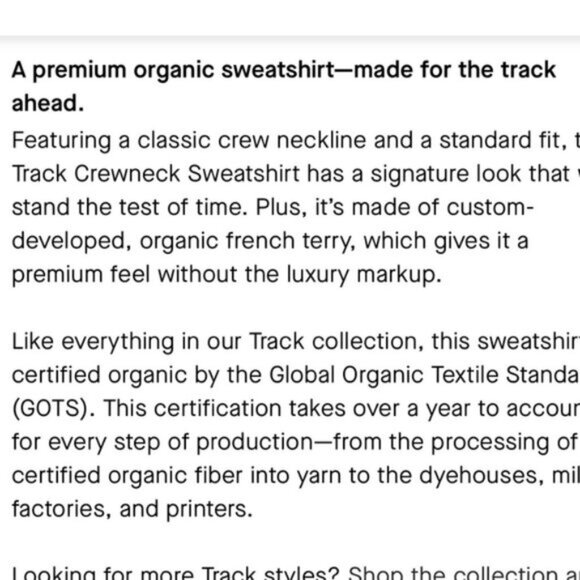 NWT Everlane Men's Gray The Track Crewneck Sweatshirt Size Small - Picture 2 of 8